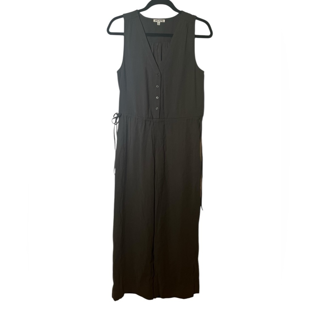 Rag Poets Jumpsuit Greenish Gray Side Tie Jumpsuit Large
